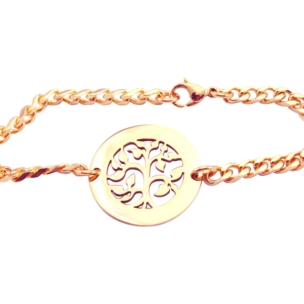 Personalised My Tree Bracelet - 18ct Rose Gold Plated - The Name Jewellery™