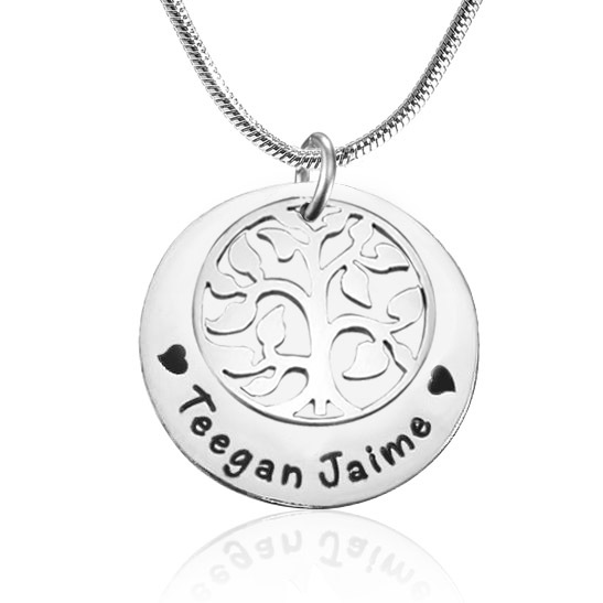 Personalised My Family Tree Single Disc - Sterling Silver - The Name Jewellery™