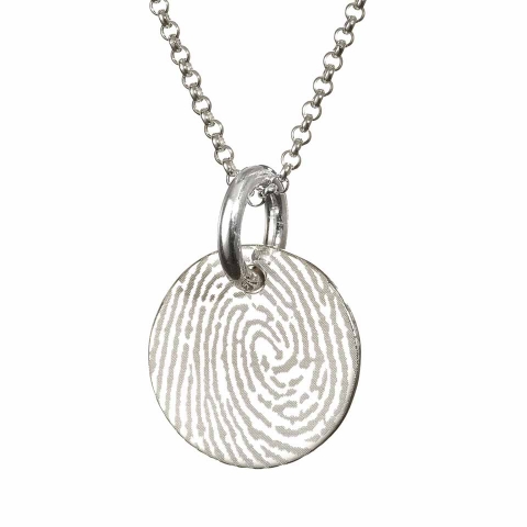 Pattened FingerPrint Circle Pendant - The Name Jewellery™