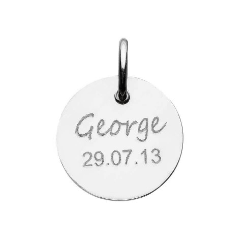 Pattened FingerPrint Circle Pendant - The Name Jewellery™