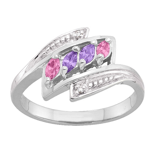2-6 Marquise and Accents Ring - The Name Jewellery™
