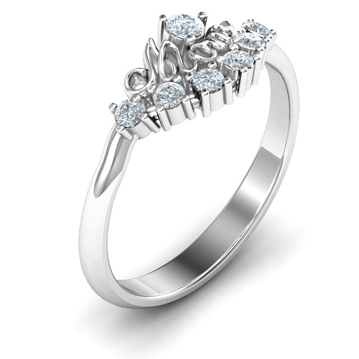 4 - 9 Stone Mom's Glimmering Love Ring - The Name Jewellery™