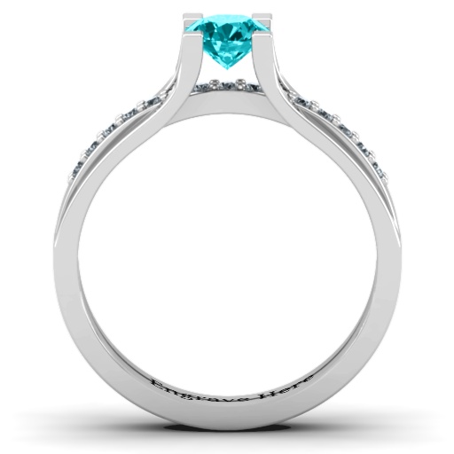 Column Set Solitaire Ring - The Name Jewellery™