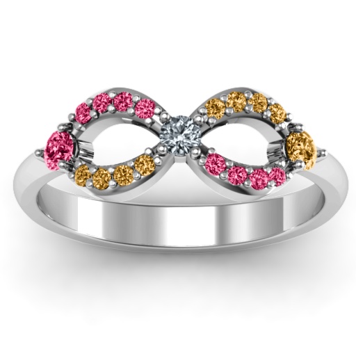 Dazzling Infinity Ring with Accents - The Name Jewellery™