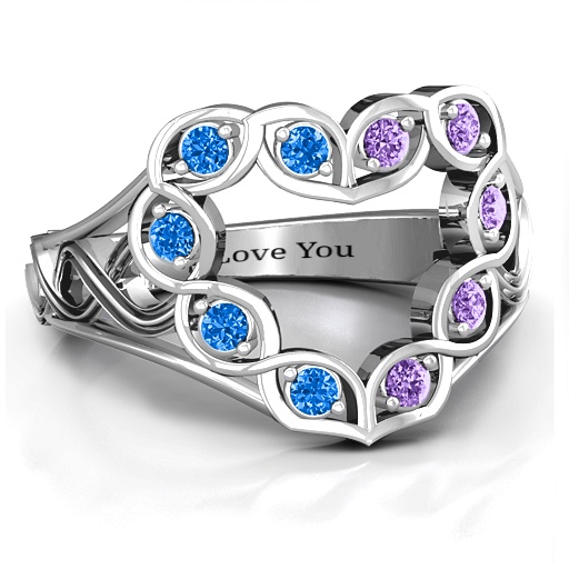 Floating Heart Infinity Ring - The Name Jewellery™