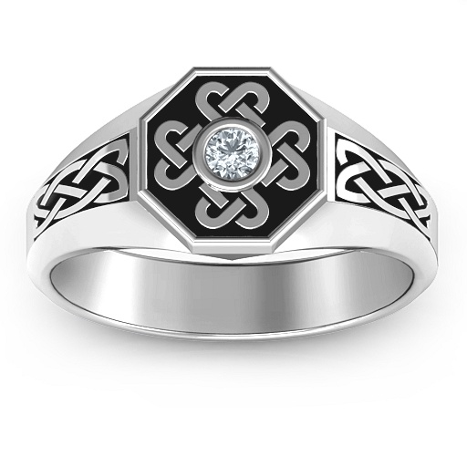 Men's Celtic Knot Signet Ring - The Name Jewellery™