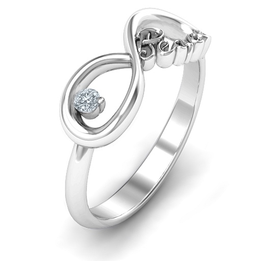 Peace Infinity Ring - The Name Jewellery™