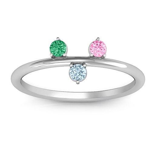 Stackable Sparkle 1-5 Stone Ring - The Name Jewellery™
