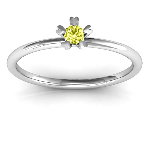 Stackr Hugging Heart Stone Ring - The Name Jewellery™