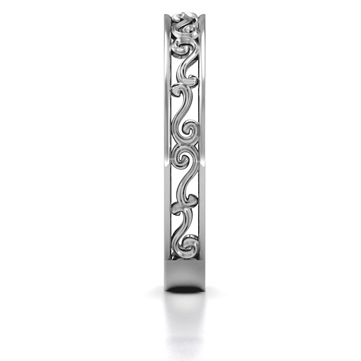 Sterling Silver Filigree Band Ring - The Name Jewellery™