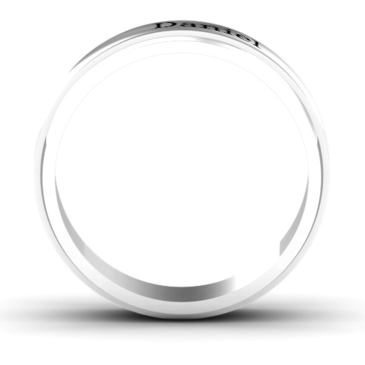 Sterling Silver Menelaus Bevelled Concave Men's Ring - The Name Jewellery™