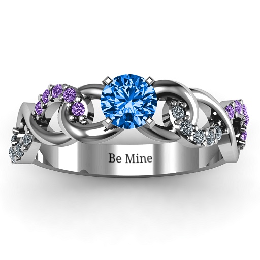 Triple Infinity with Accents Ring - The Name Jewellery™