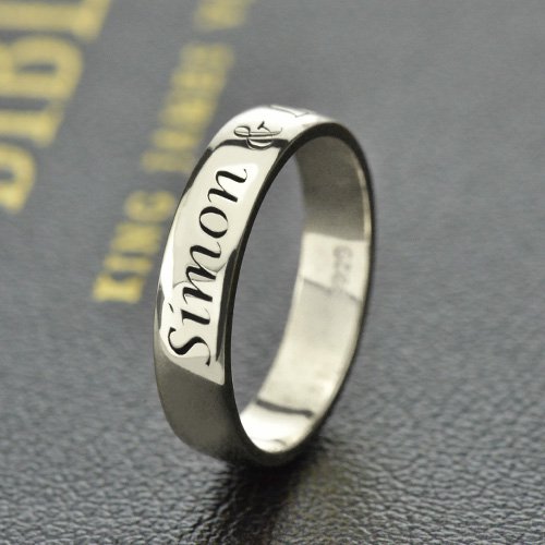 Personalised Promise Name Ring Sterling Silver - The Name Jewellery™