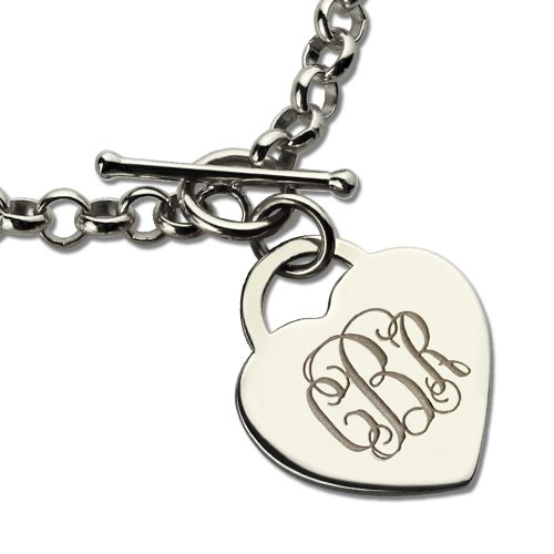 Personalised Monogram Charm Bracelet For Her Silver - The Name Jewellery™