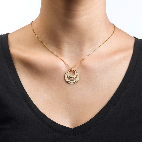 Jewellery for Mums - Disc Necklace in Gold Plating - The Name Jewellery™