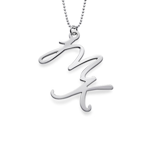 Two Initial Necklace in Sterling Silver - The Name Jewellery™