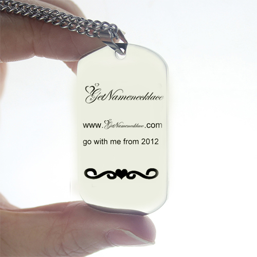 Logo and Brand Design Dog Tag Necklace - The Name Jewellery™