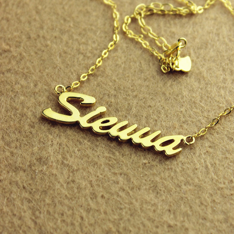 18ct Gold Plated Sienna Style Name Necklace - The Name Jewellery™