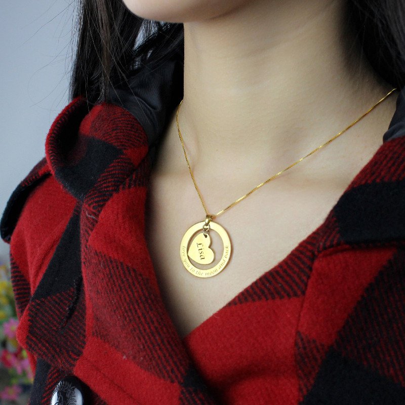 Personalised Promise Necklace with Name  Phrase 18ct Gold Plated - The Name Jewellery™