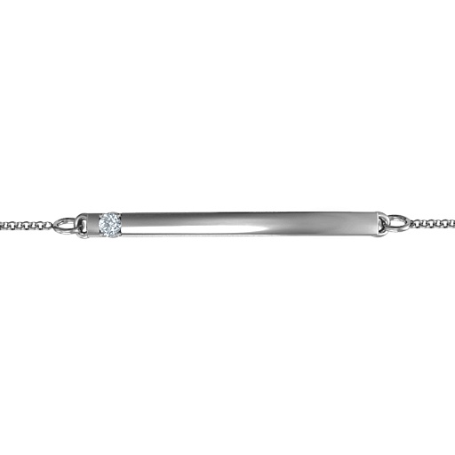 Personalised Birthstone Bar Bracelet with 1-5 stones - The Name Jewellery™