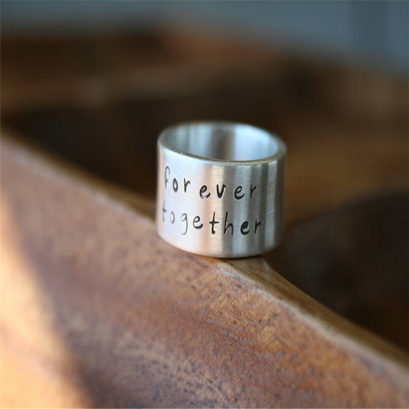 Personalised Between Us Mens Silver Ring - The Name Jewellery™