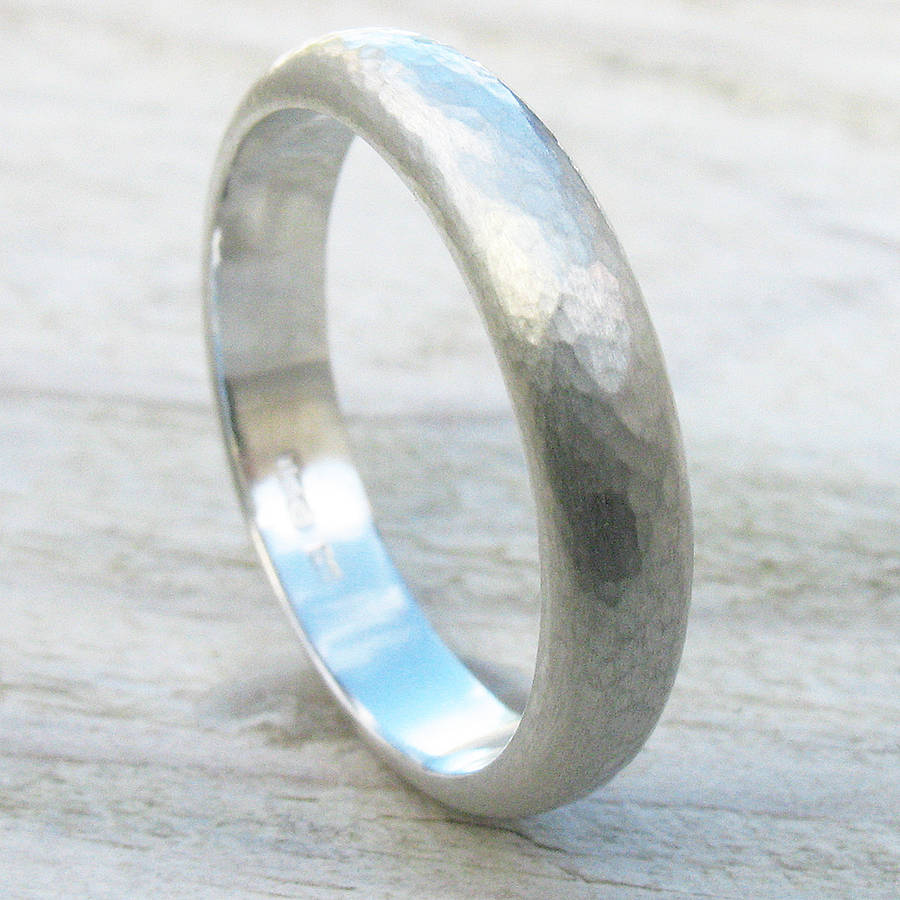 Handmade Sterling Silver Hammered Ring - The Name Jewellery™