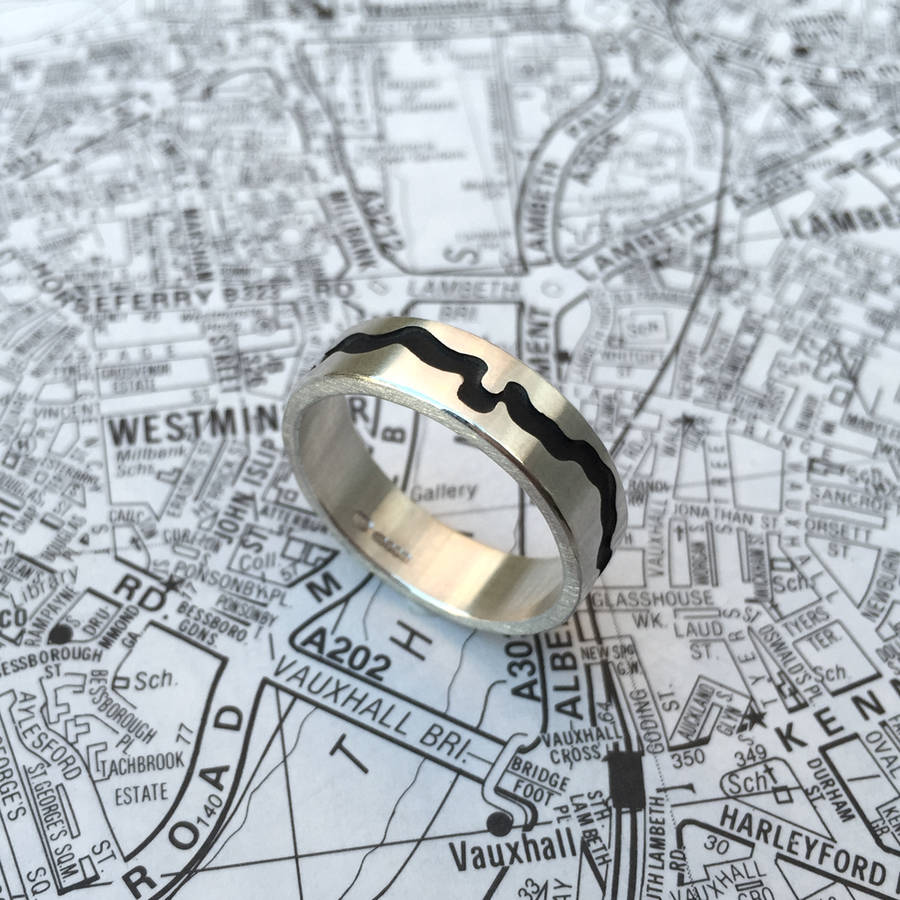 River Thames Cutout Ring - The Name Jewellery™