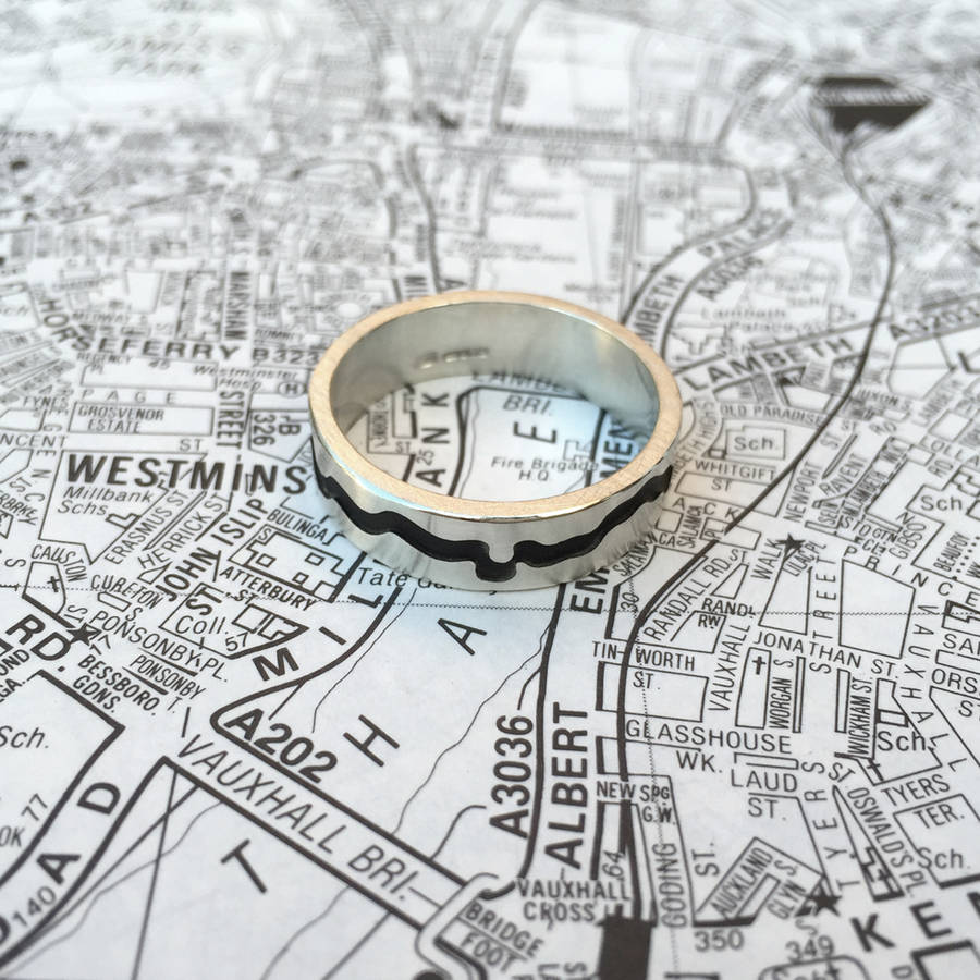 River Thames Cutout Ring - The Name Jewellery™