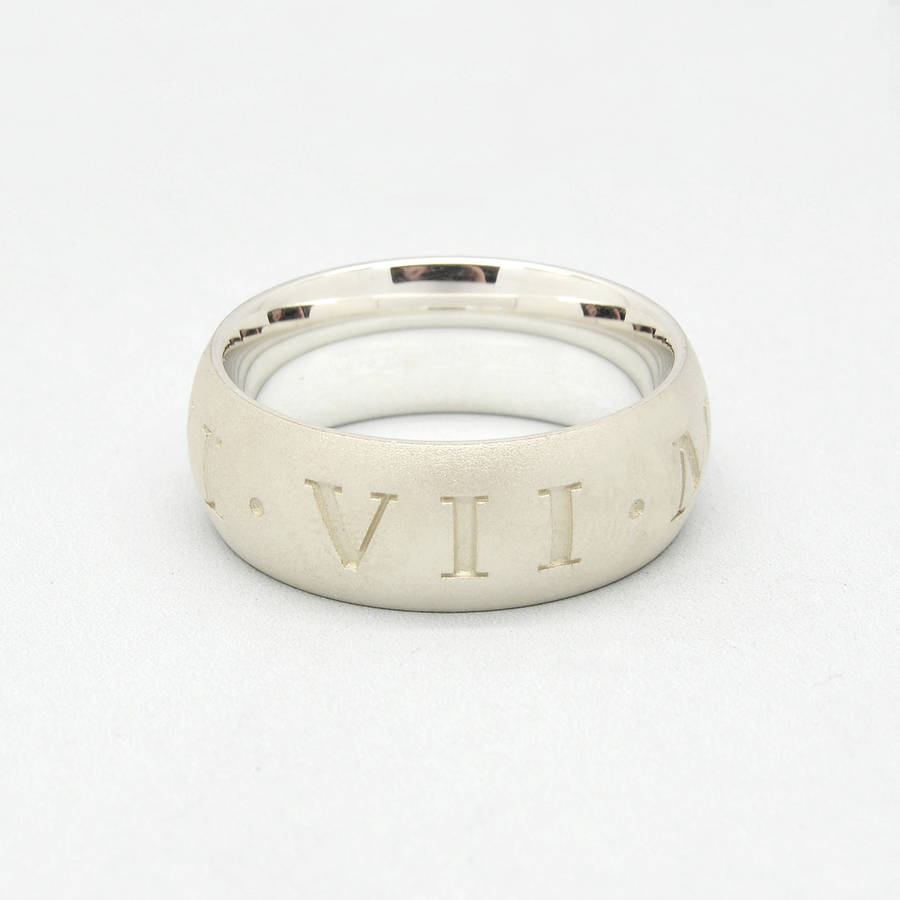 Silver Roman Numeral Ring - The Name Jewellery™