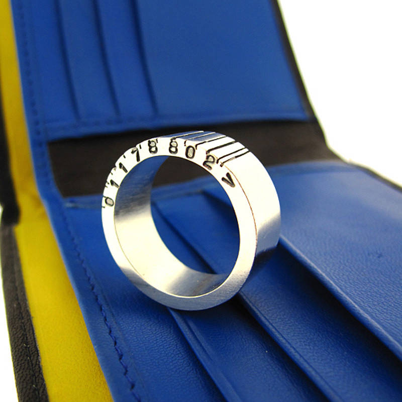 Wide Silver Barcode Ring - The Name Jewellery™
